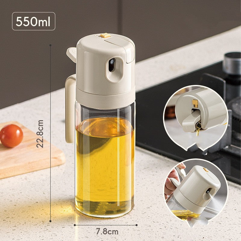 2-in-1 Oil Sprayer & Dispenser Bottle for Cooking & BBQ