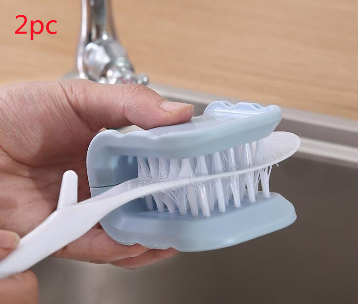U-Shaped Cutlery Cleaning Brush – Bristle Scrubber for Kitchen